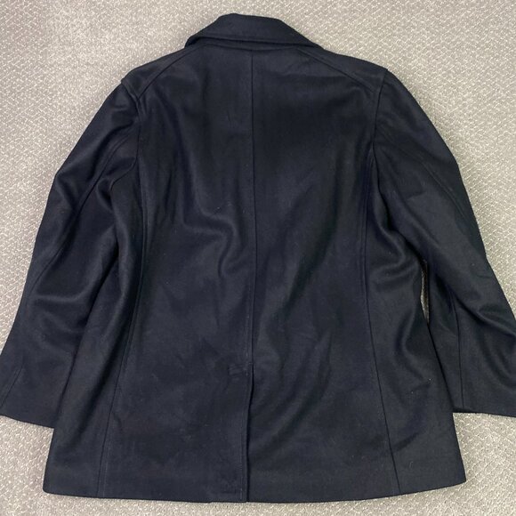 Old Navy Peacoat Men's XL Black Pea Coat Military Naval Wool Blend - Picture 3 of 14